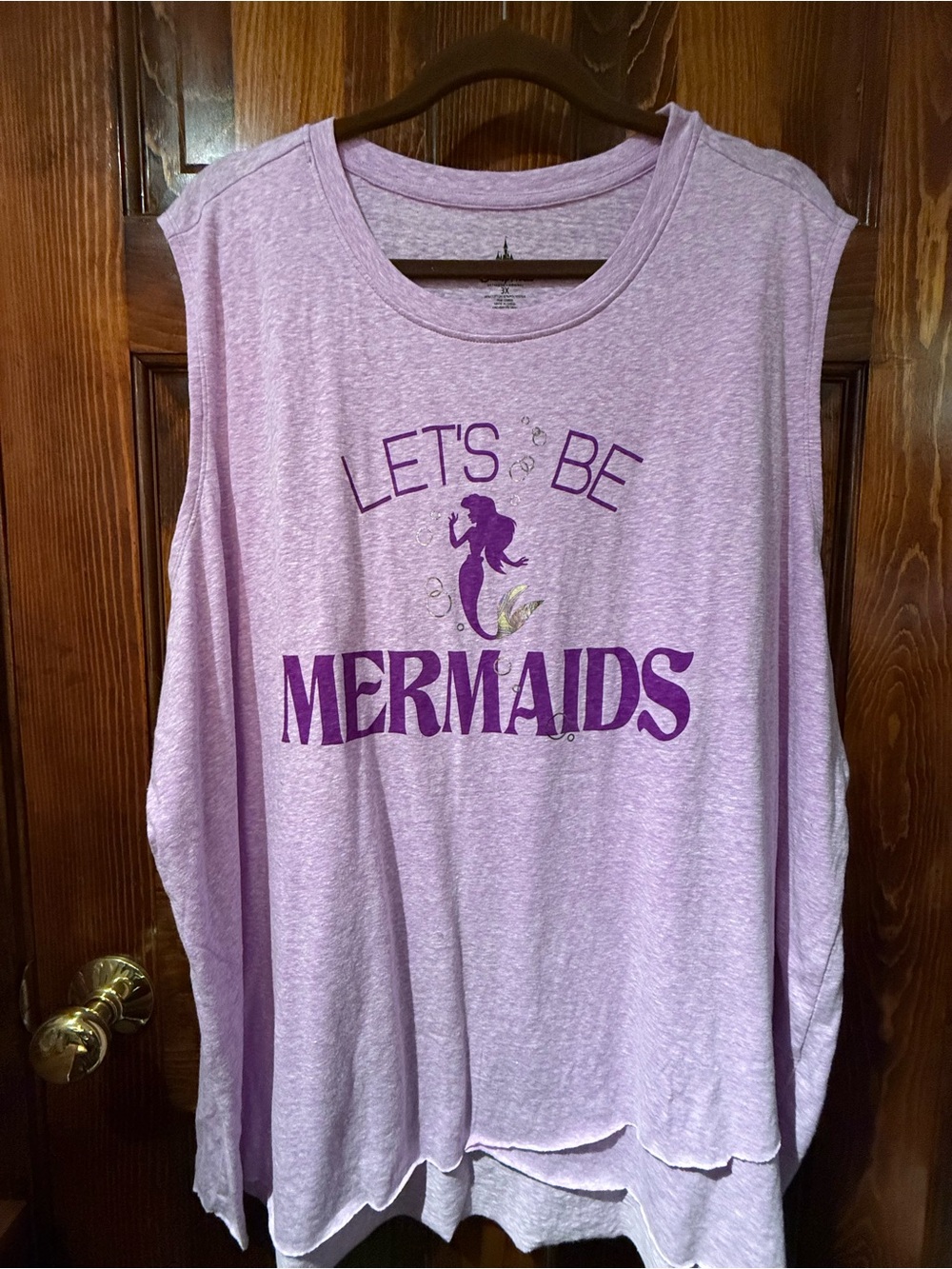 Disney Lilac Tank Top with Purple Mermaids Graphic - Women